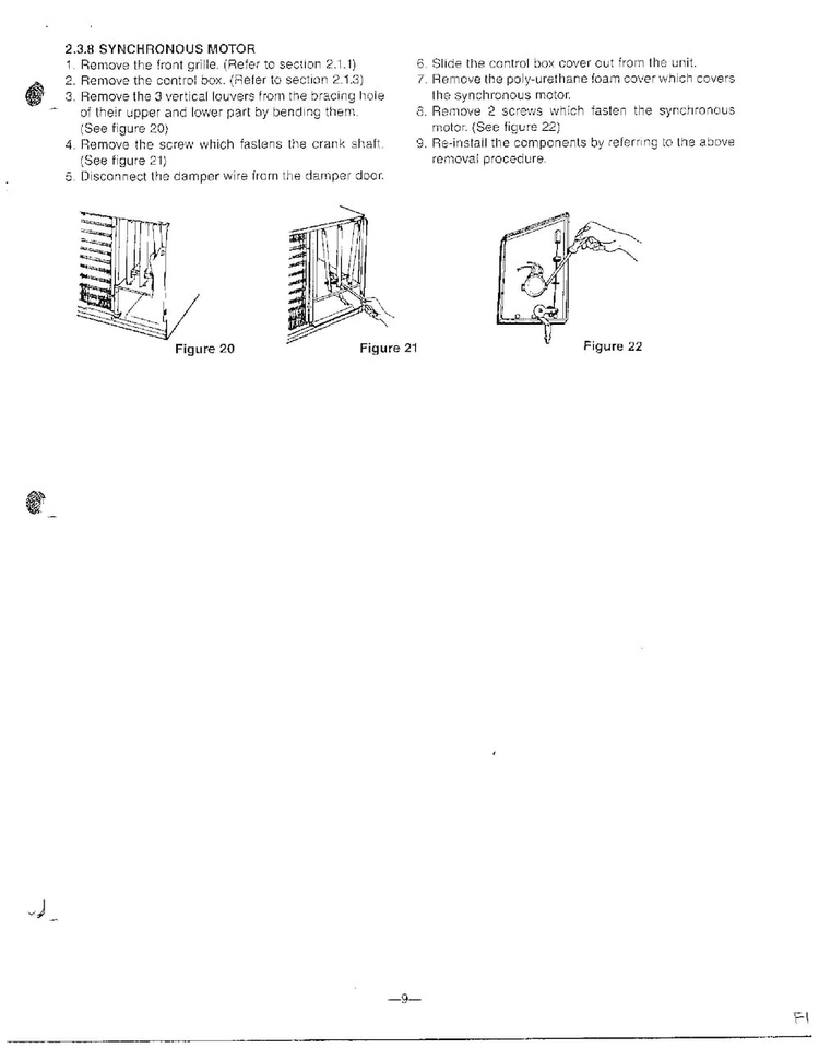 Disassembly Instructions Page 5 Diagram and Parts List for 58280  LG Air Conditioner