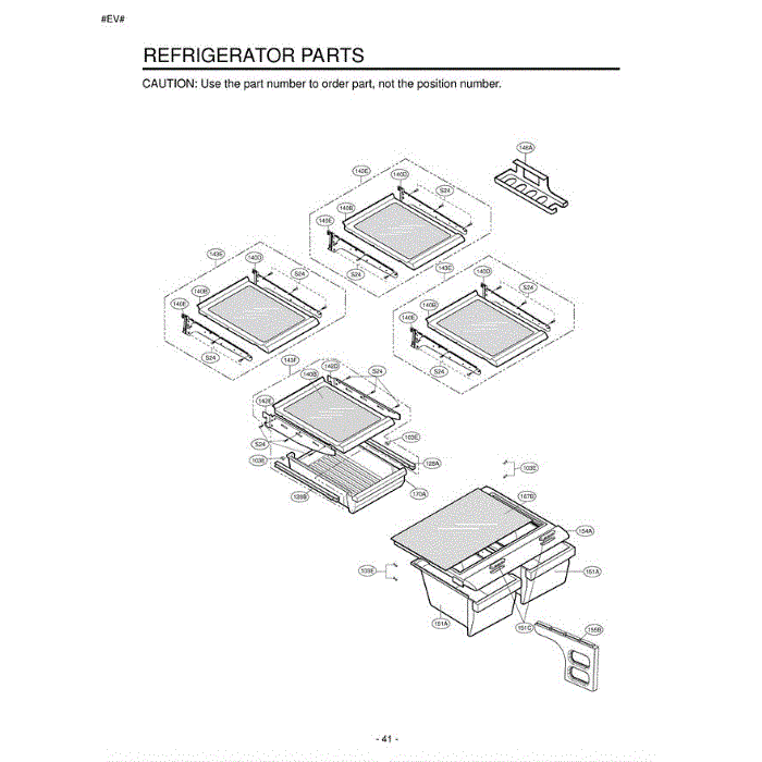 Section 3 Diagram and Parts List for LFC20760SB AWBCLGY LG Refrigerator