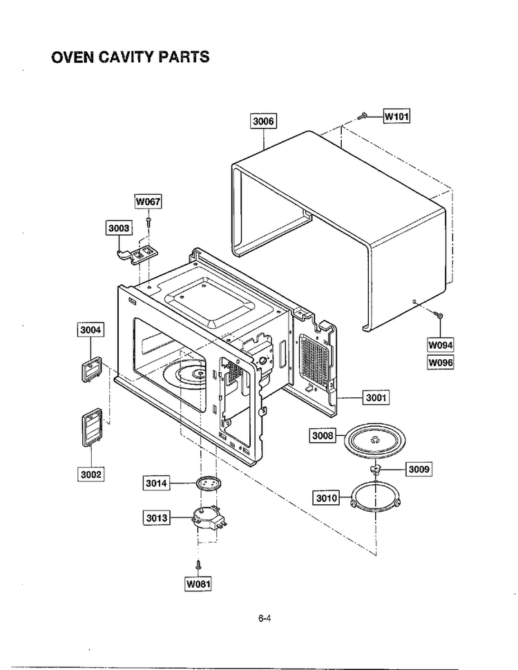 Microwave Complete Page 4 Diagram and Parts List for MA-972MW  LG Microwave