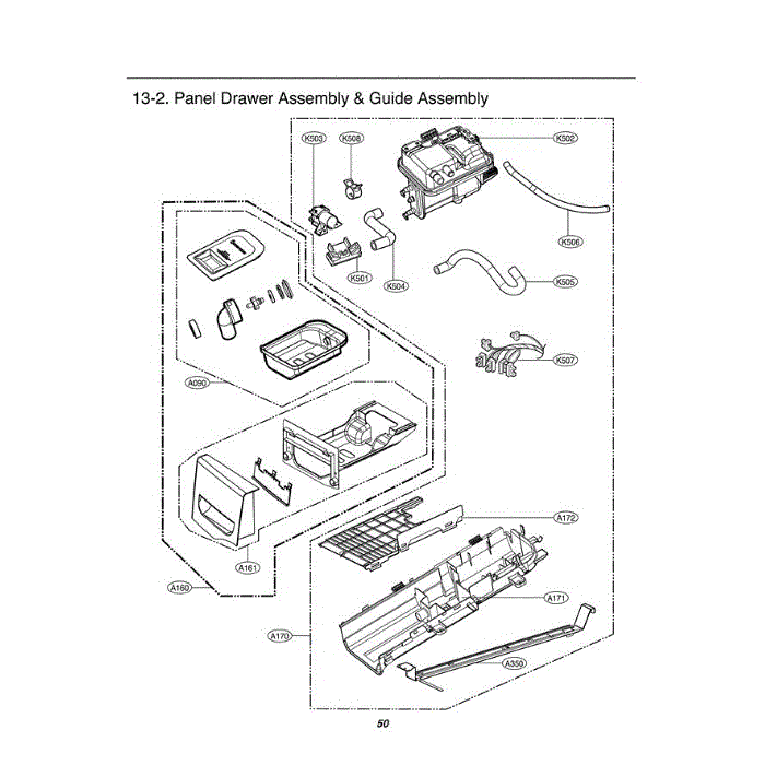 Section 1 Diagram and Parts List for DLEX3001R ACREEUS LG Dryer