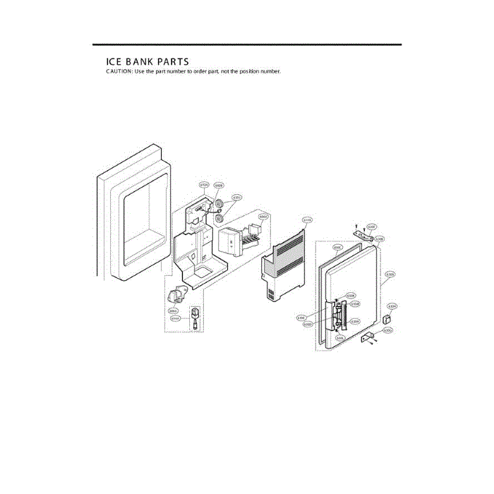 Section 1 Diagram and Parts List for LFX25961ST ASTCLGA LG Refrigerator