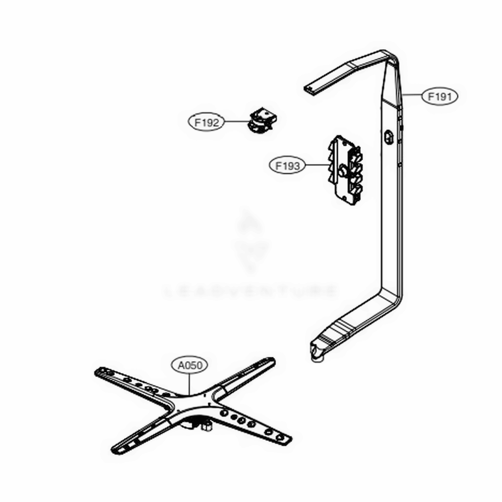 Water Guide Assembly Diagram and Parts List for 14305 ASSESEU LG Dishwasher