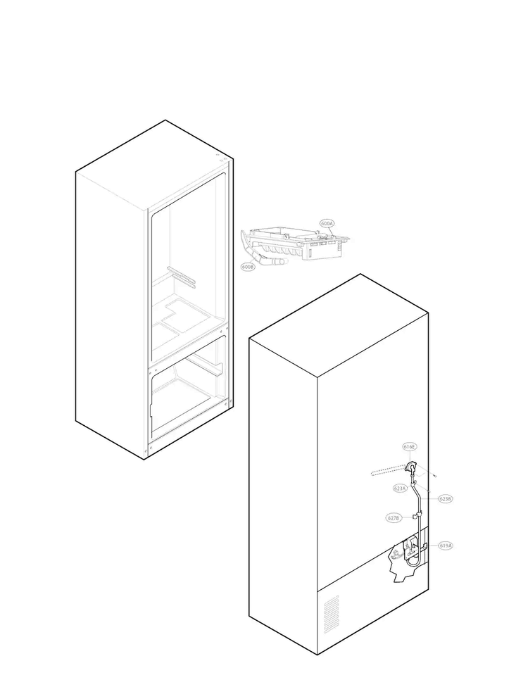 Water And Ice Parts Diagram and Parts List for LFC21776ST 02 LG Refrigerator