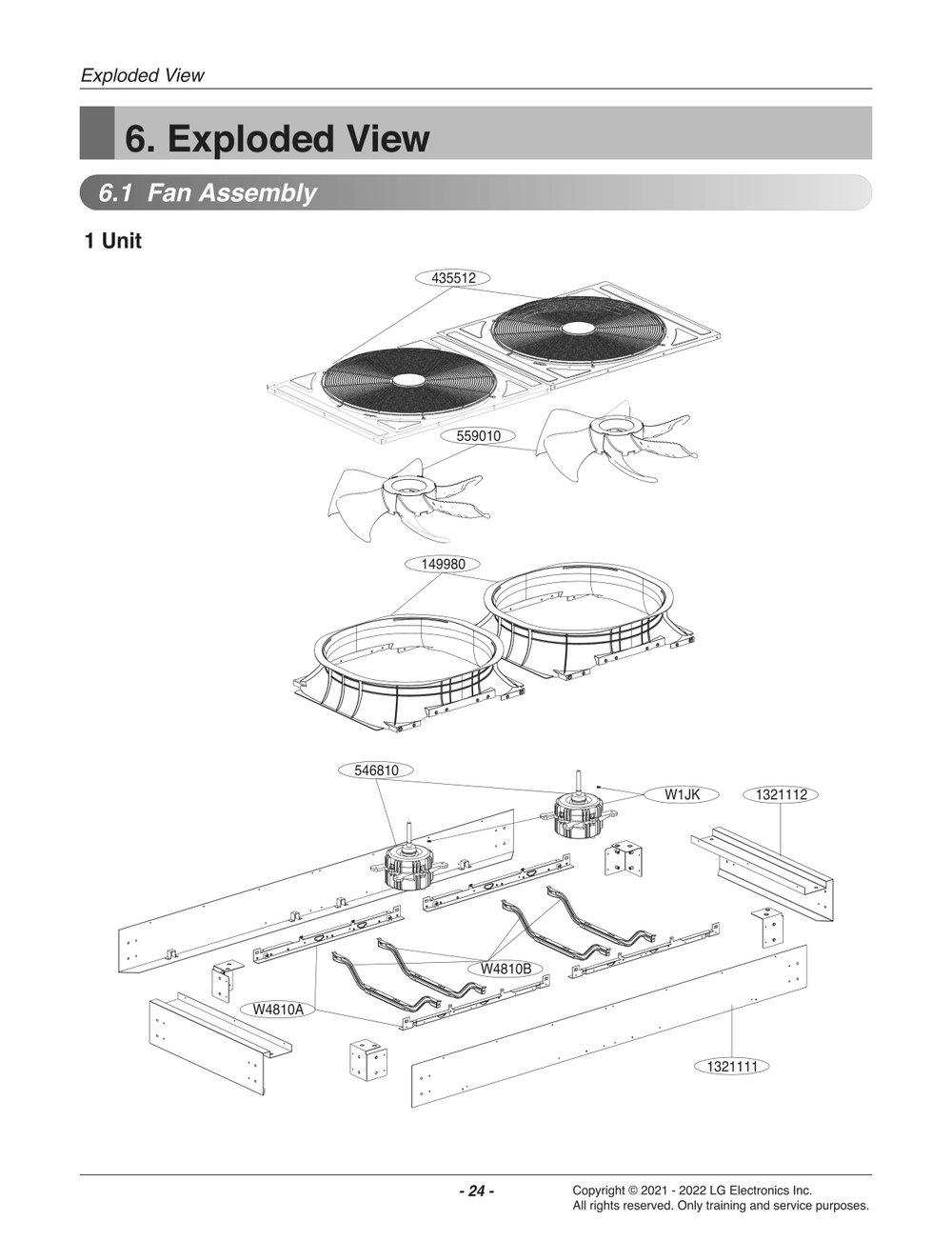 Diagram 1 Diagram and Parts List for ACHH020VBAB ABEAAAU LG Air Conditioner