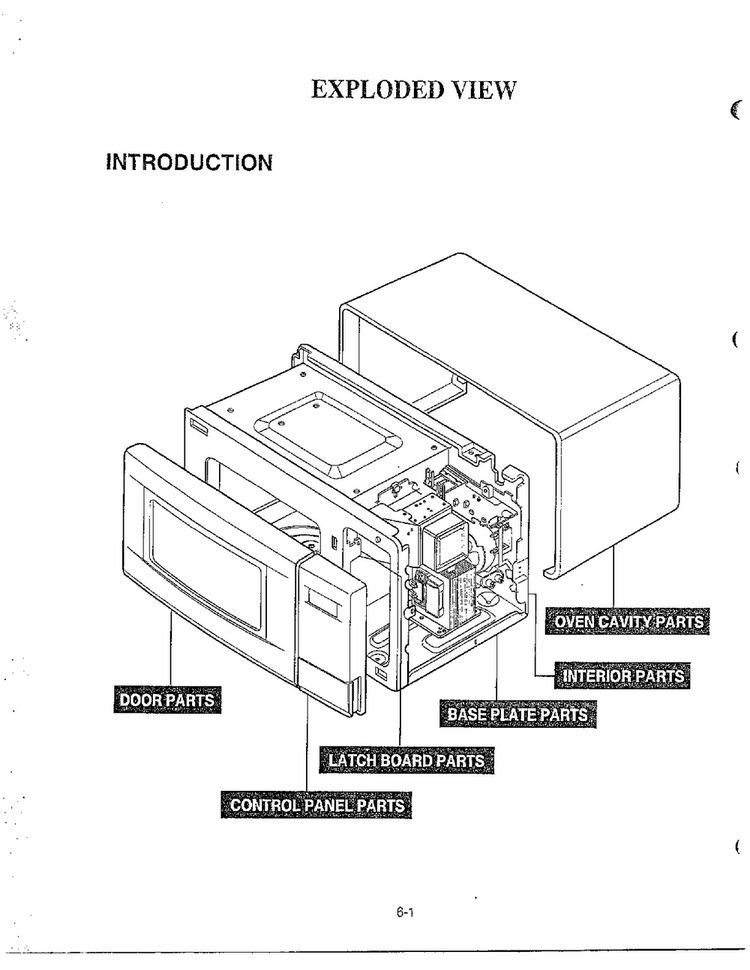 Exploded View/introduction Diagram and Parts List for MA-1273M  LG Microwave