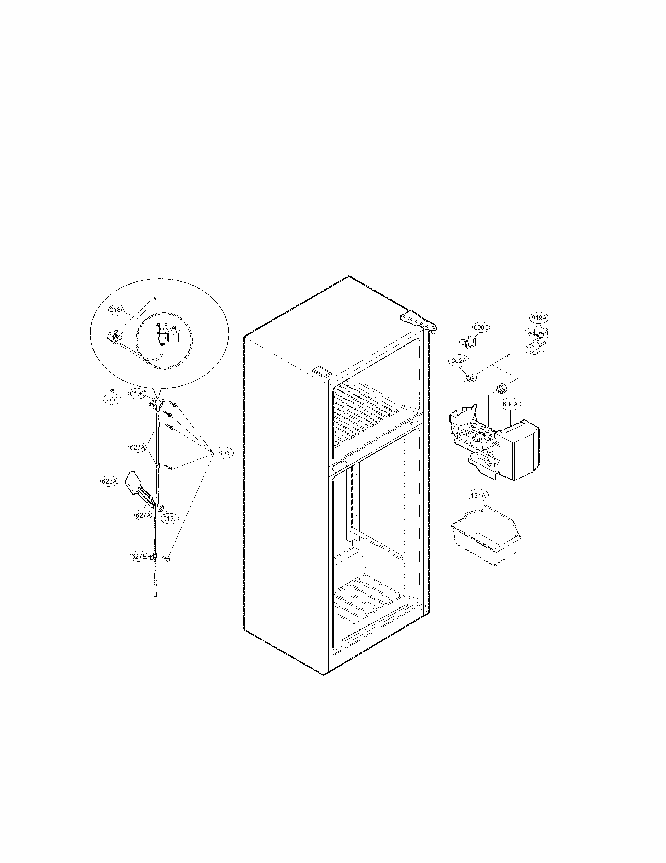 Ice Maker Parts Diagram and Parts List for 79579433211  Kenmore Refrigerator