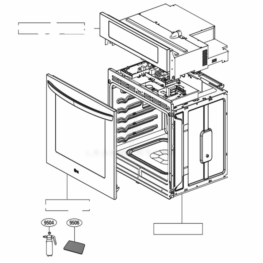 Main Diagram and Parts List for LWS3063ST AS2LLGA LG Wall Oven