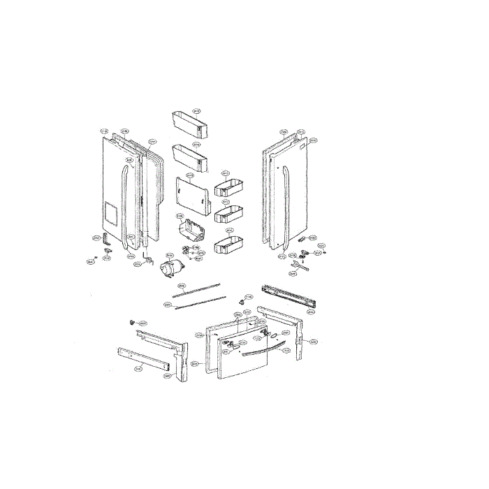 Door Diagram and Parts List for LFX28968SB 00 LG Refrigerator