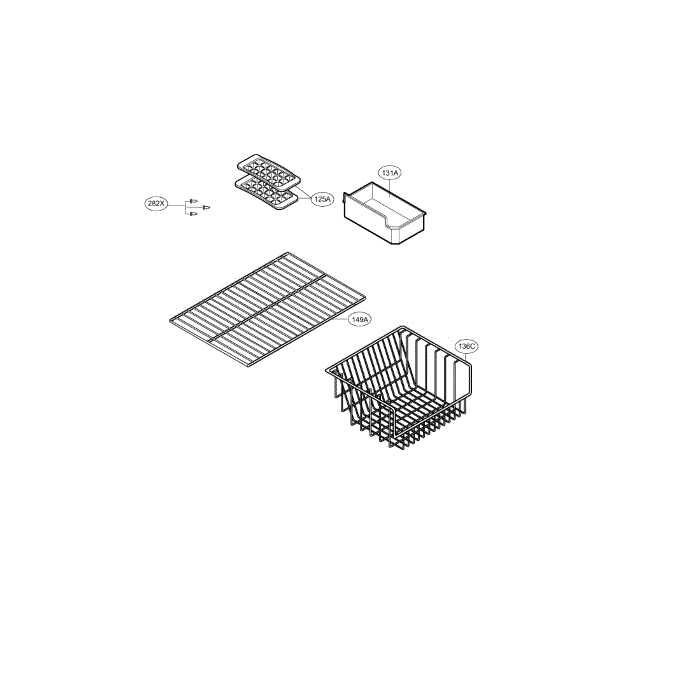 Freezer Diagram and Parts List for LBN22515ST 00 LG Refrigerator