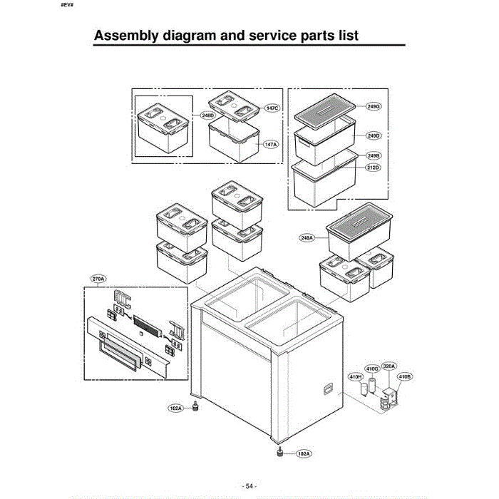 Section 2 Diagram and Parts List for GR-K18PBA ASBCAST LG Refrigerator