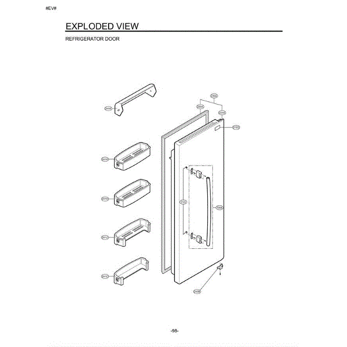 Section 2 Diagram and Parts List for LSC26905SB AWBCLGA LG Refrigerator