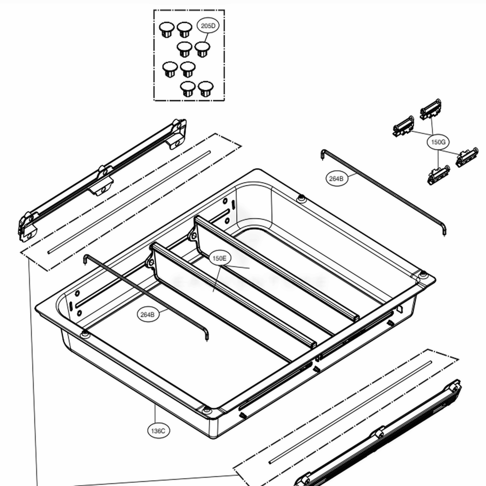 Customchill Parts Diagram and Parts List for 72489 AWBCSE2 LG Refrigerator
