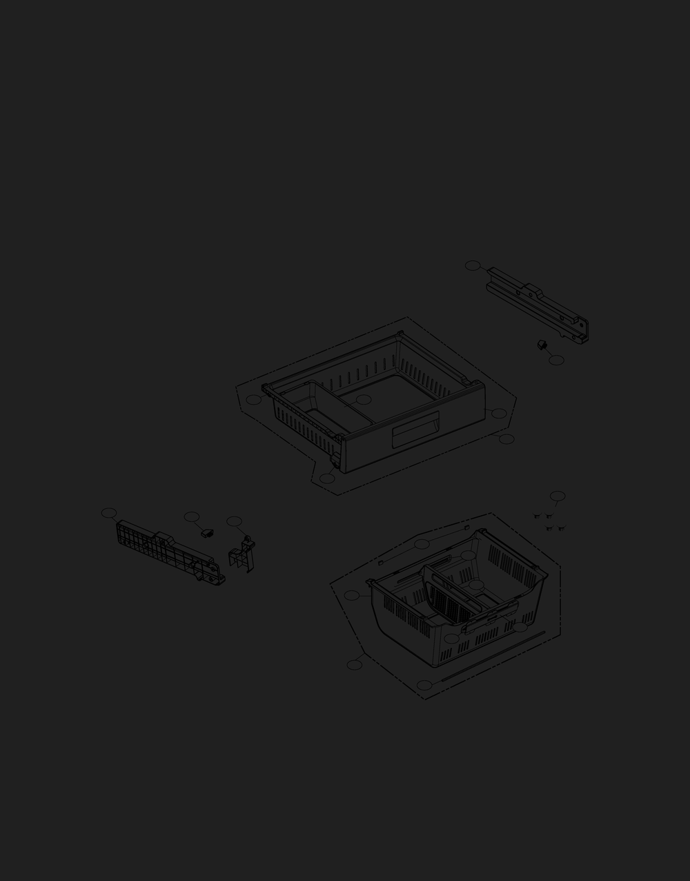Freezer Parts Diagram and Parts List for GR-L298LSJM ASTCNA1 LG Refrigerator