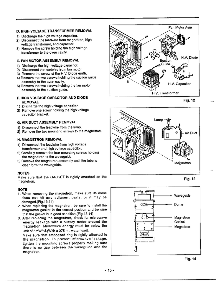 Disassembly/parts Replacement Page 2 Diagram and Parts List for MA-682M  LG Microwave