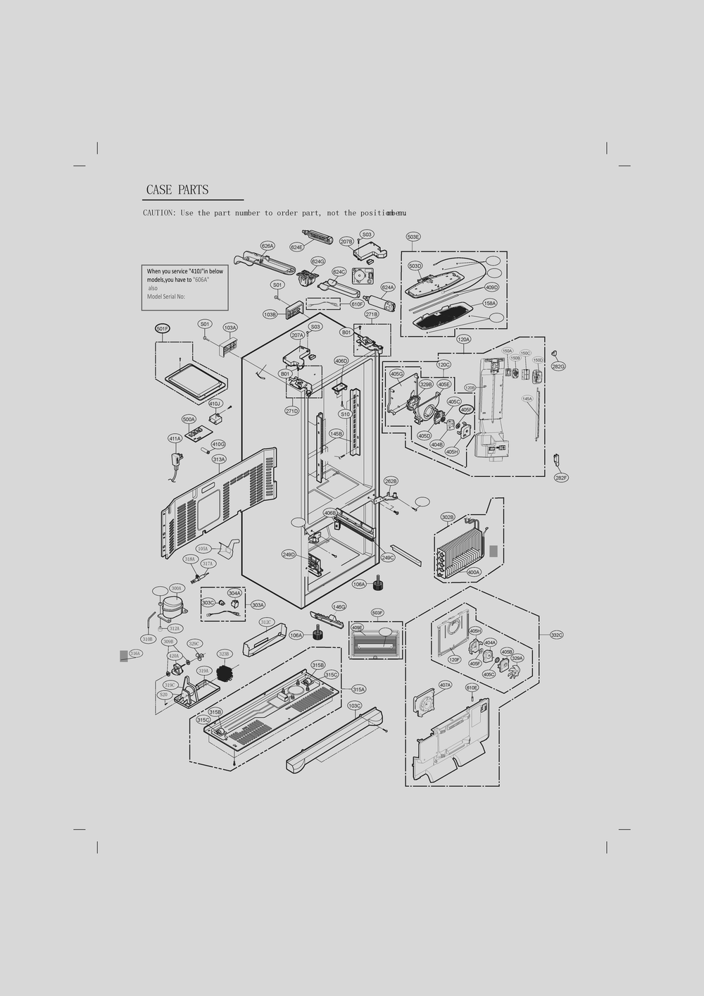 Diagram 2 Diagram and Parts List for GC-L28AGSXM ANSCSE0 LG Refrigerator