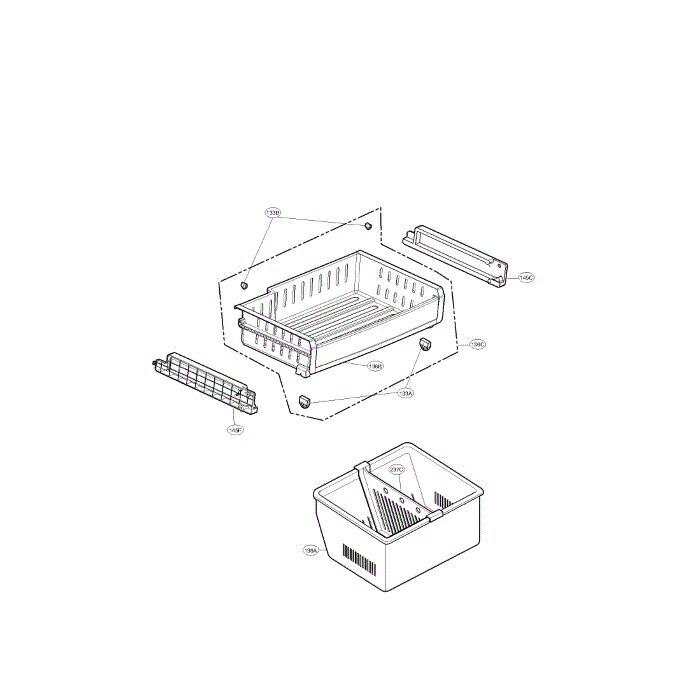 Freezer Diagram and Parts List for LFX25974SB 00 LG Refrigerator