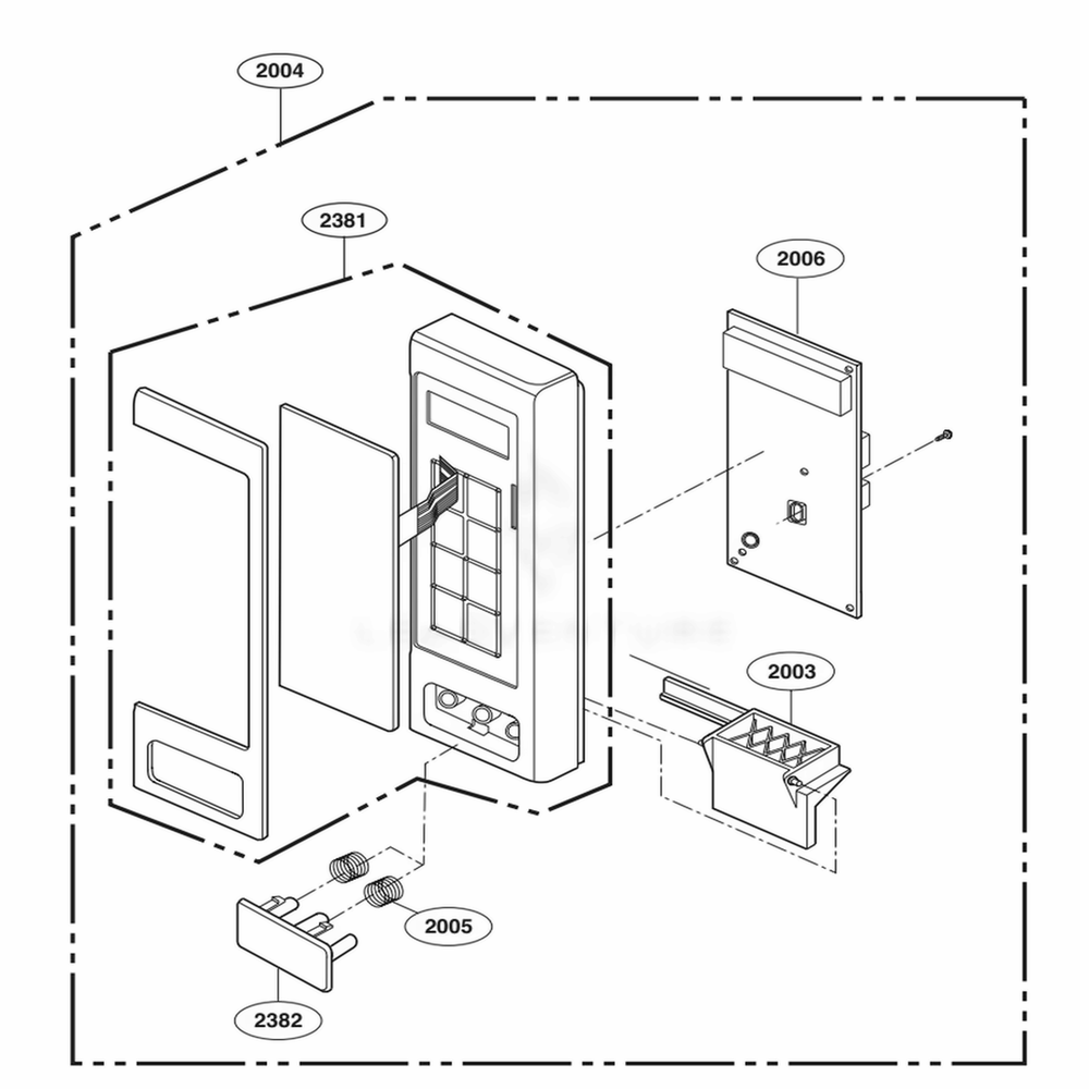 Controller Parts Diagram and Parts List for UPRM3010ST CSBESGN LG Range