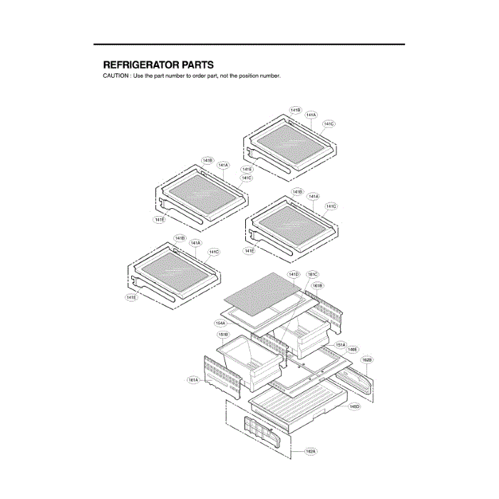 Refrigerator Diagram and Parts List for LFX25973D 00 LG Refrigerator