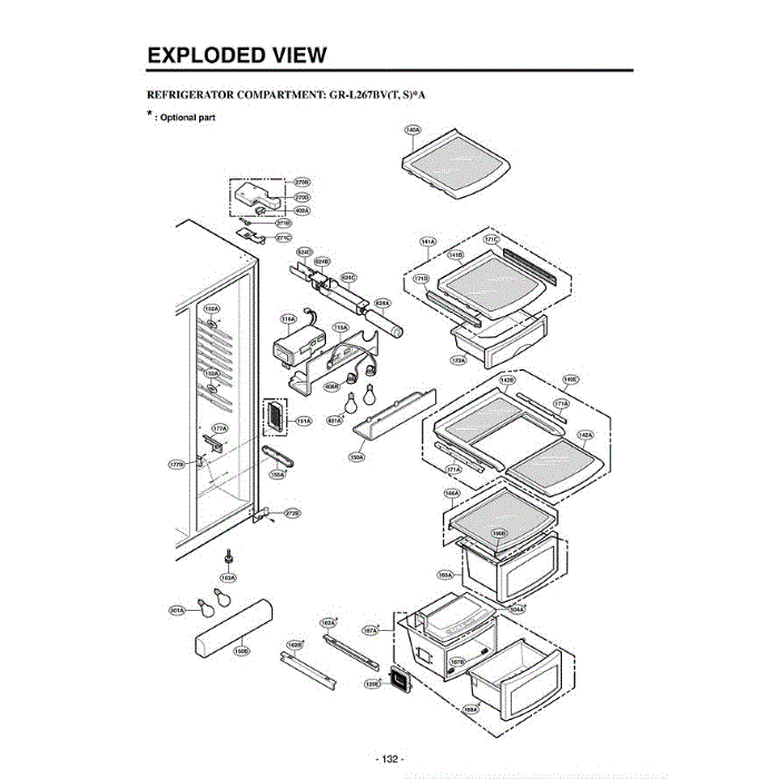 Section 4 Diagram and Parts List for LRSC26940TT ATICLGA LG Refrigerator