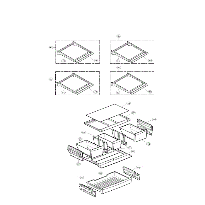 Refrigerator Diagram and Parts List for LFX28979SB 00 LG Refrigerator