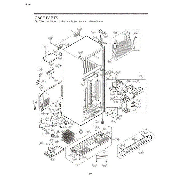 Section 9 Diagram and Parts List for LRTN19310BQ ABICLGA LG Refrigerator