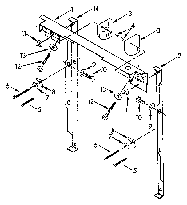 Mounting System Diagram and Parts List for 2338498450  Kenmore Range Hood