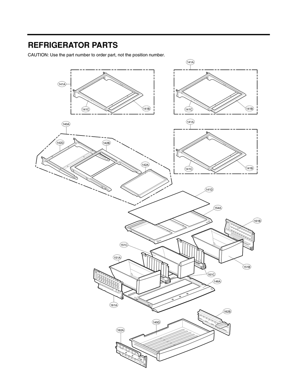 Refrigerator Parts Diagram and Parts List for GC-L288NSJF ASTCNA1 LG Refrigerator