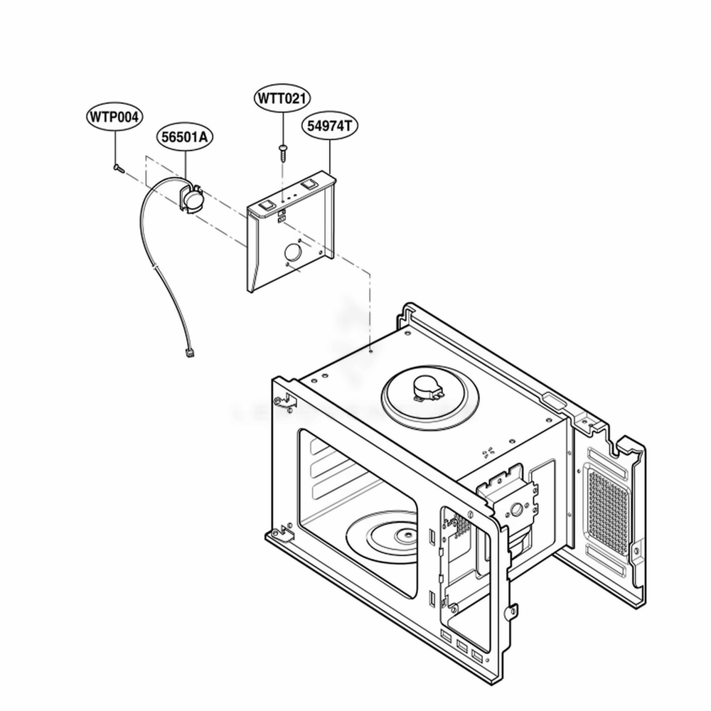 Sensor Parts Diagram and Parts List for KCMS185JBL CB1EKAD LG Wall Oven