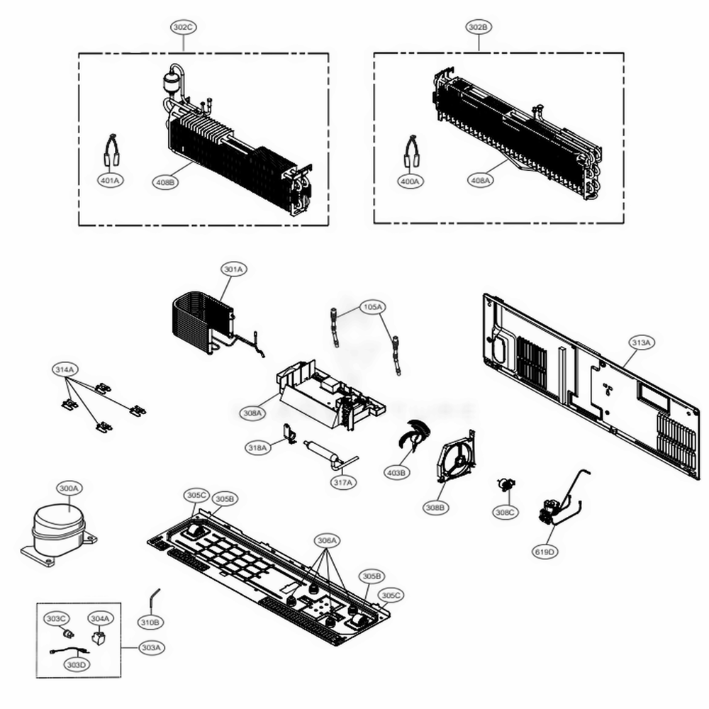 Cycle Parts Diagram and Parts List for LRMDS3006S ASTCNA0 LG Refrigerator