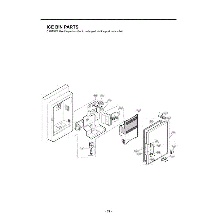 Section 7 Diagram and Parts List for LFX25960ST ASTCLGA LG Refrigerator