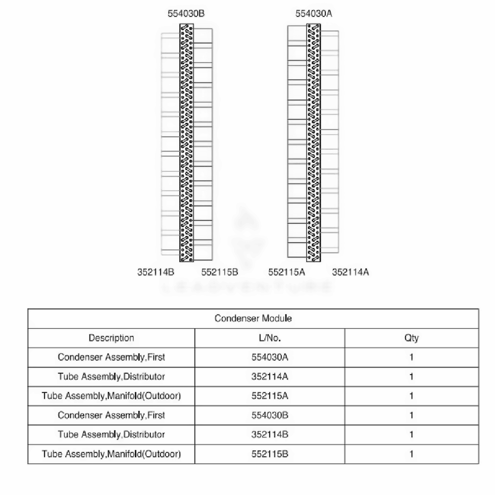 Main 1 Diagram and Parts List for ACAH020HDTB AAAAAAU LG Air Conditioner