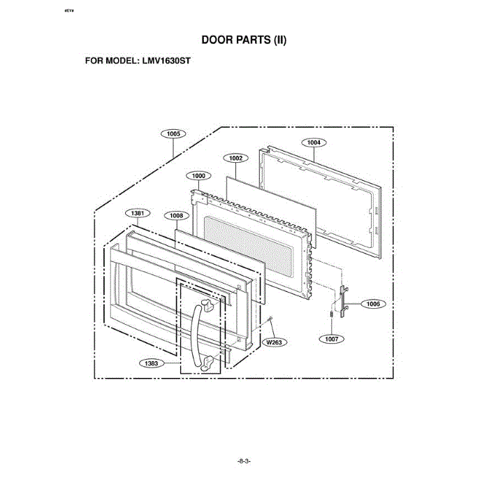 Section 5 Diagram and Parts List for LMV1630ST CSBELGA LG Microwave Oven Combo