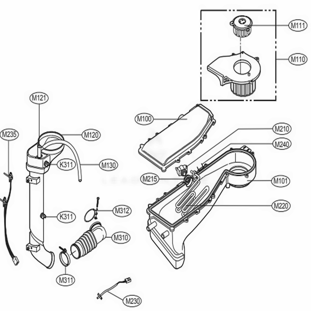 Main Diagram and Parts List for WM3997HVA ASSEEUS LG Washer
