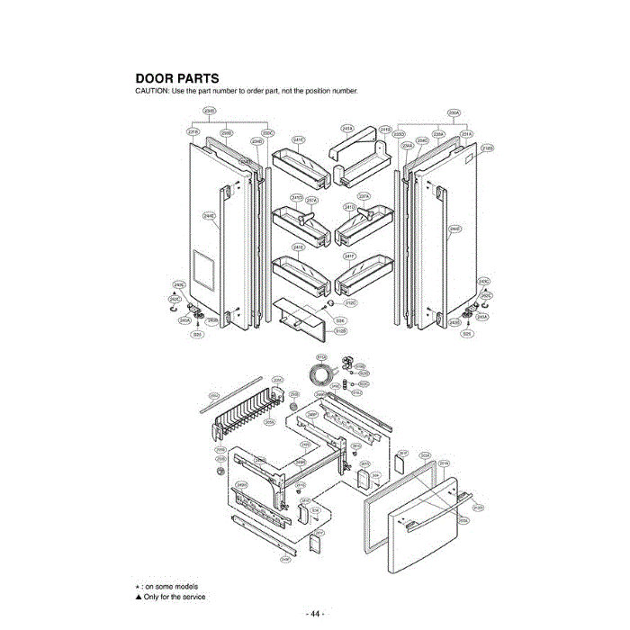 Section 4 Diagram and Parts List for LFD25860SB AWBCLGA LG Refrigerator