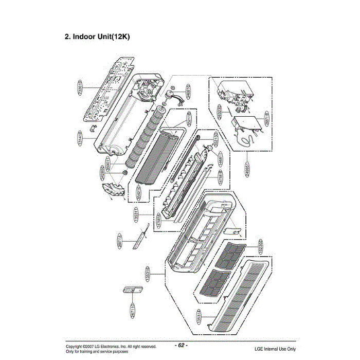 Section 1 Diagram and Parts List for LS-L1210CL AMBCCND LG Air Conditioner