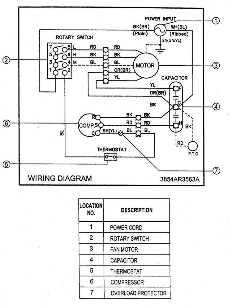Wiring Diagram Diagram and Parts List for LXA1010ACL  LG Air Conditioner