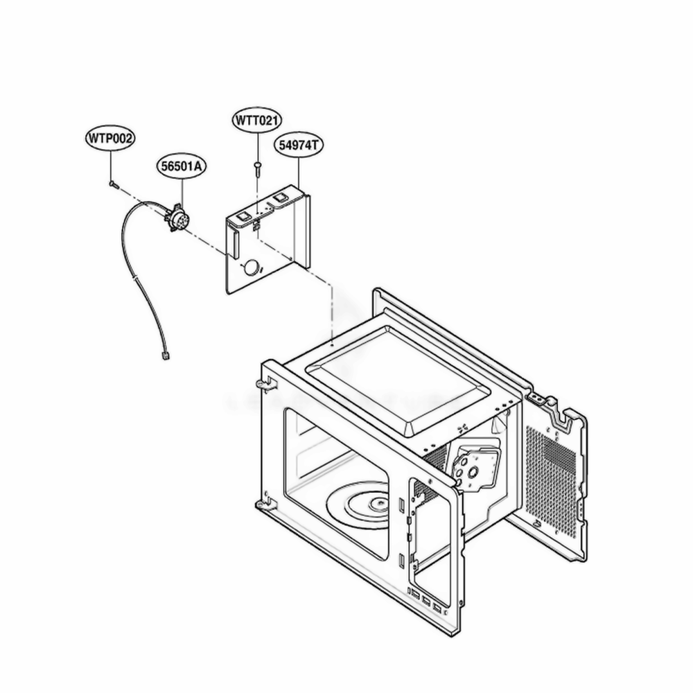 Sensor Parts Diagram and Parts List for MS114SA MWEGSC LG Range