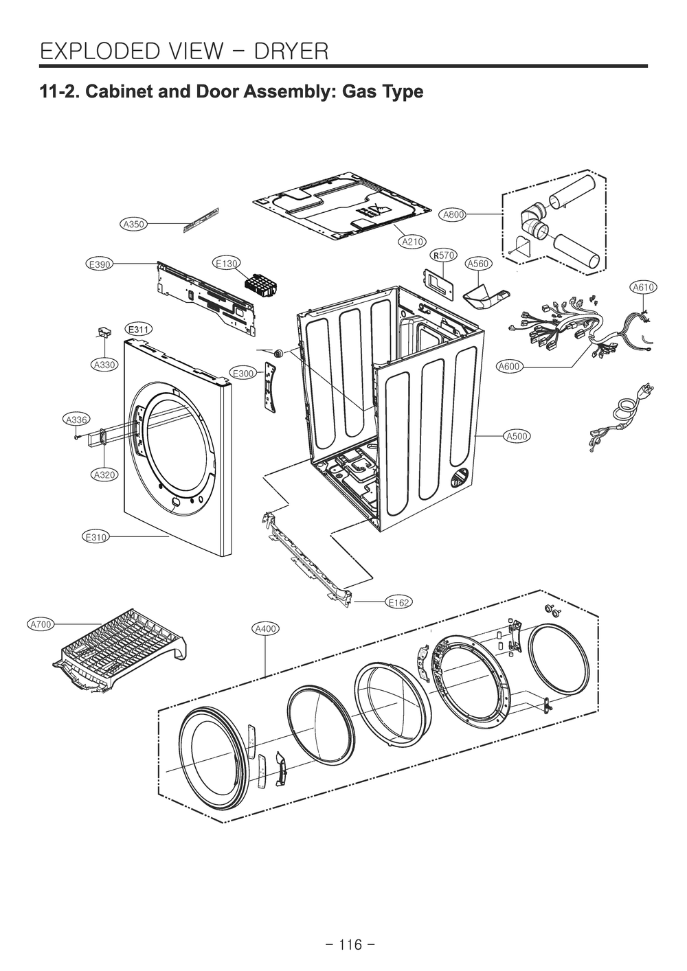 Diagram 2 Diagram and Parts List for W3S1CWKBWVM ABWEEUS LG Washer
