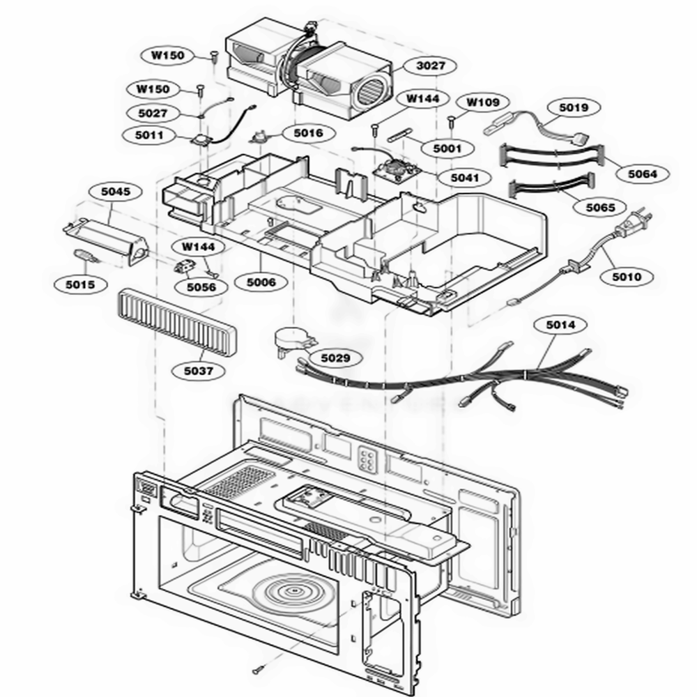 Interior Parts 2 Diagram and Parts List for 80869 AB2ESEA LG Range