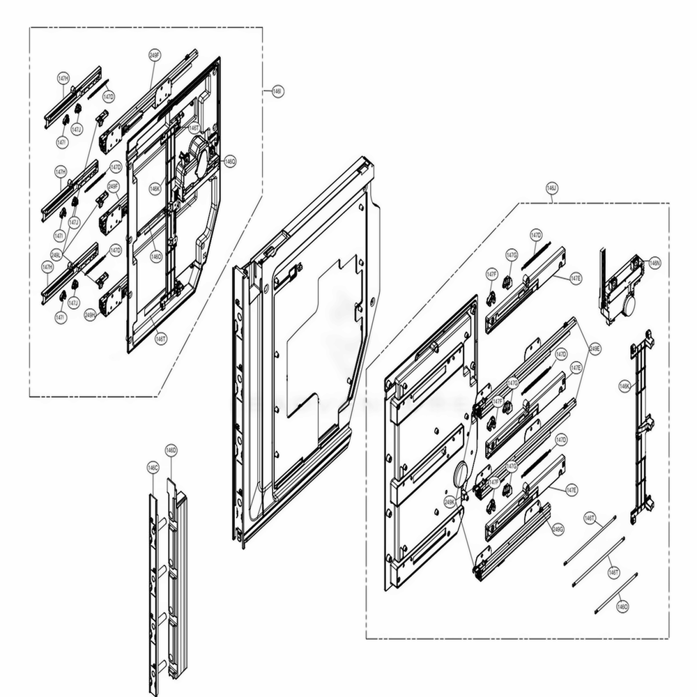Vertical Barrier Part Diagram and Parts List for LUPXC2386N AGRCNA0 LG Refrigerator