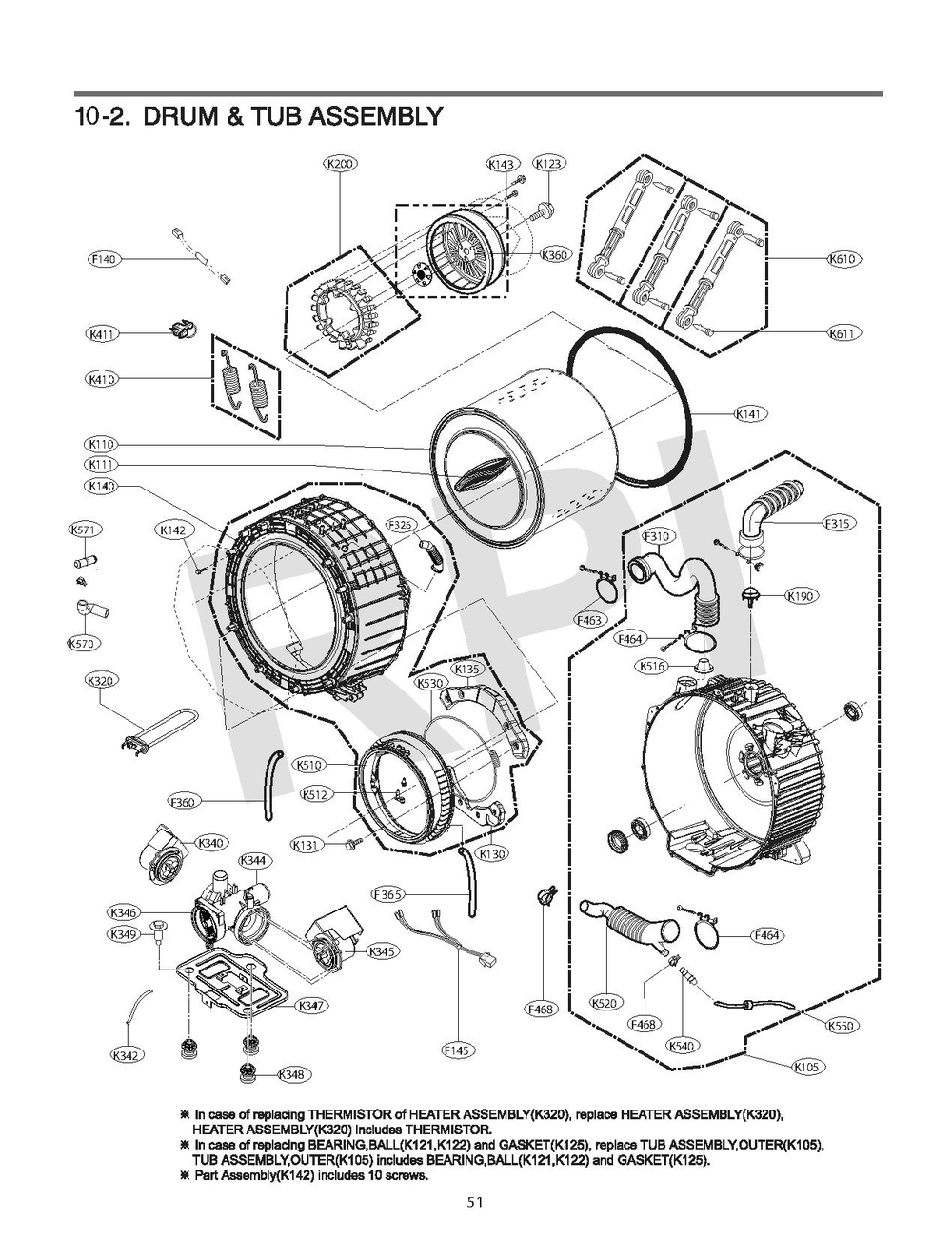 Diagram 2 Diagram and Parts List for 48231017473  LG Washer