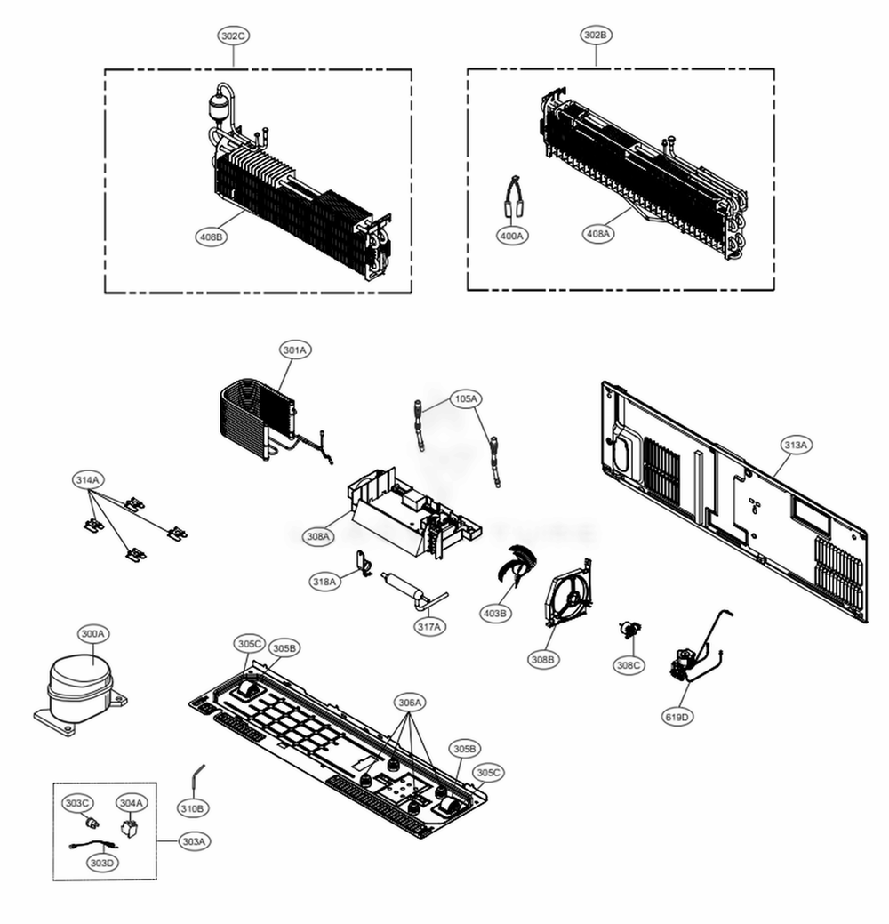 Cycle Parts Diagram and Parts List for LRMDC2306D ASBCNA0 LG Refrigerator