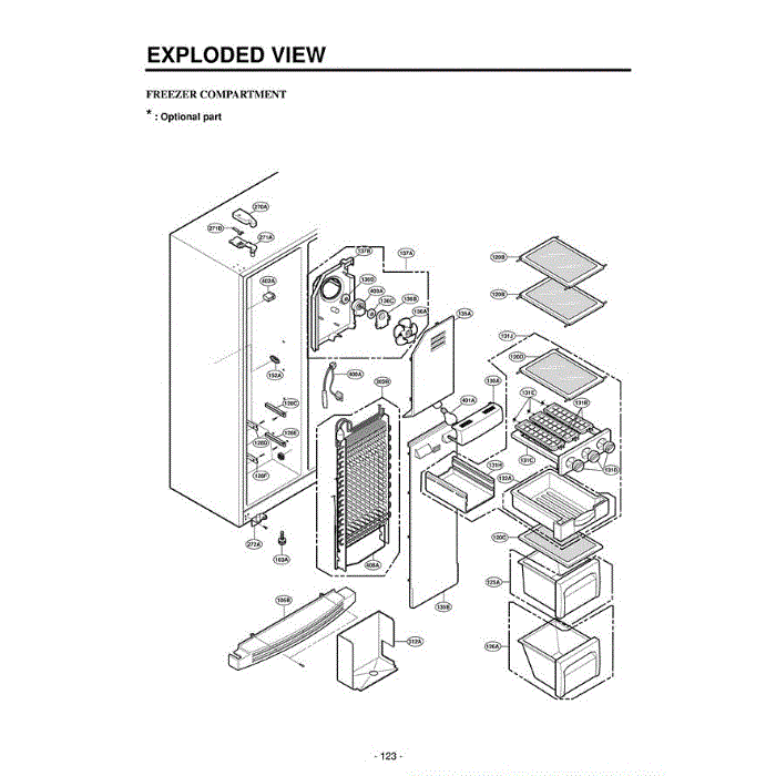 Section 3 Diagram and Parts List for LRSC21934SW ASWCLGA LG Refrigerator