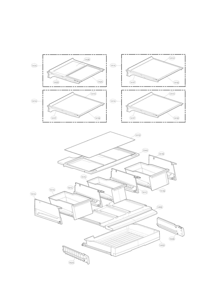 Refrigerator  Parts Diagram and Parts List for LFX31945ST 05 LG Refrigerator