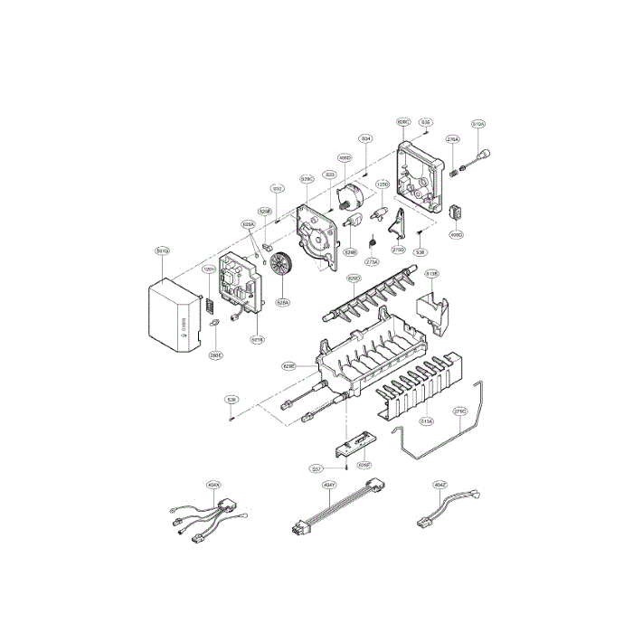 Ice Maker Are Non Servicable Diagram and Parts List for LRTC19314ST  LG Refrigerator