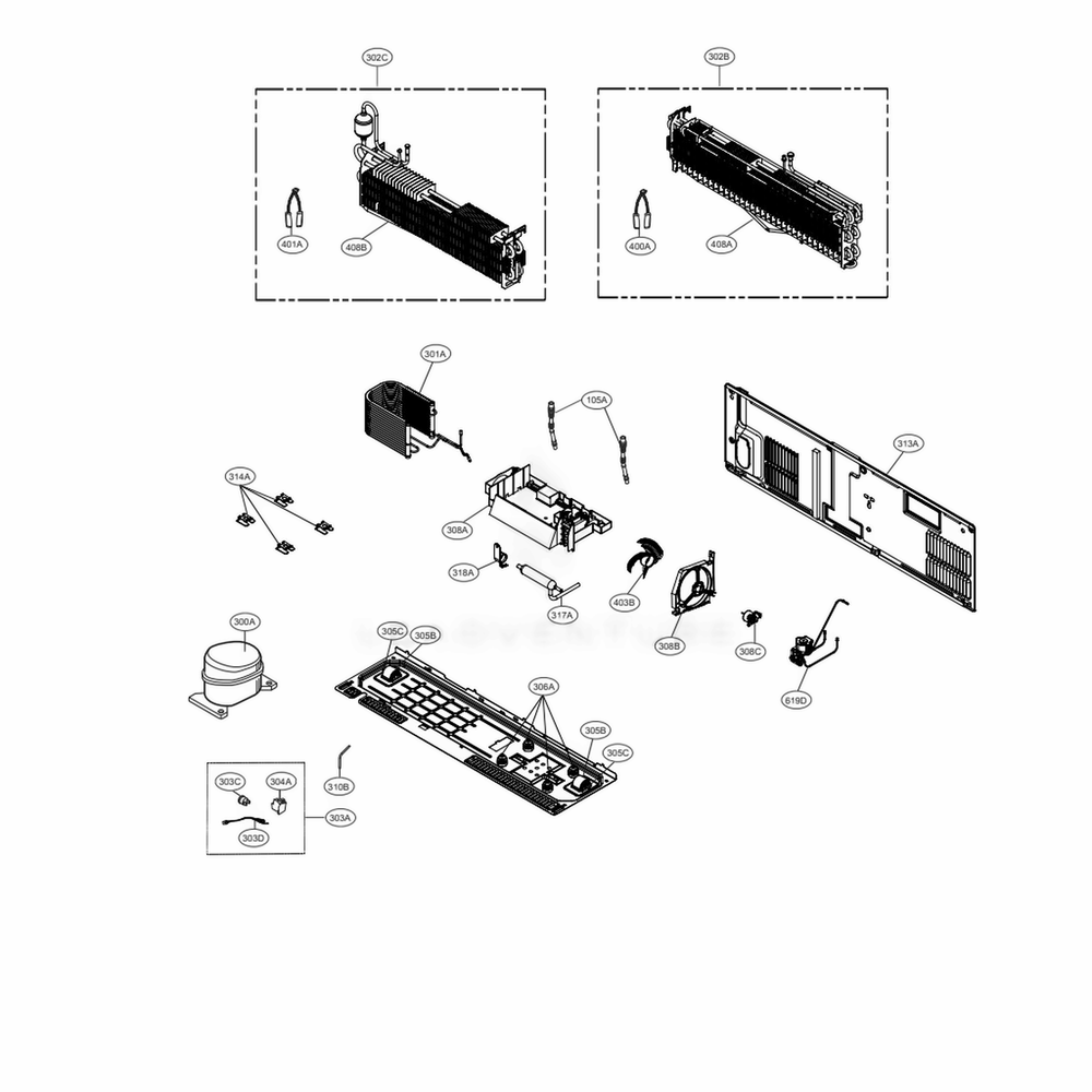 Cycle Parts Diagram and Parts List for LRMDC2306S ASTCNA0 LG Refrigerator