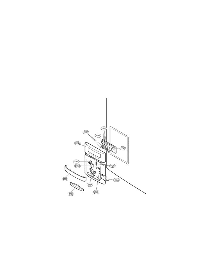 Dispenser Parts Diagram and Parts List for LRFD25850ST 00 LG Refrigerator