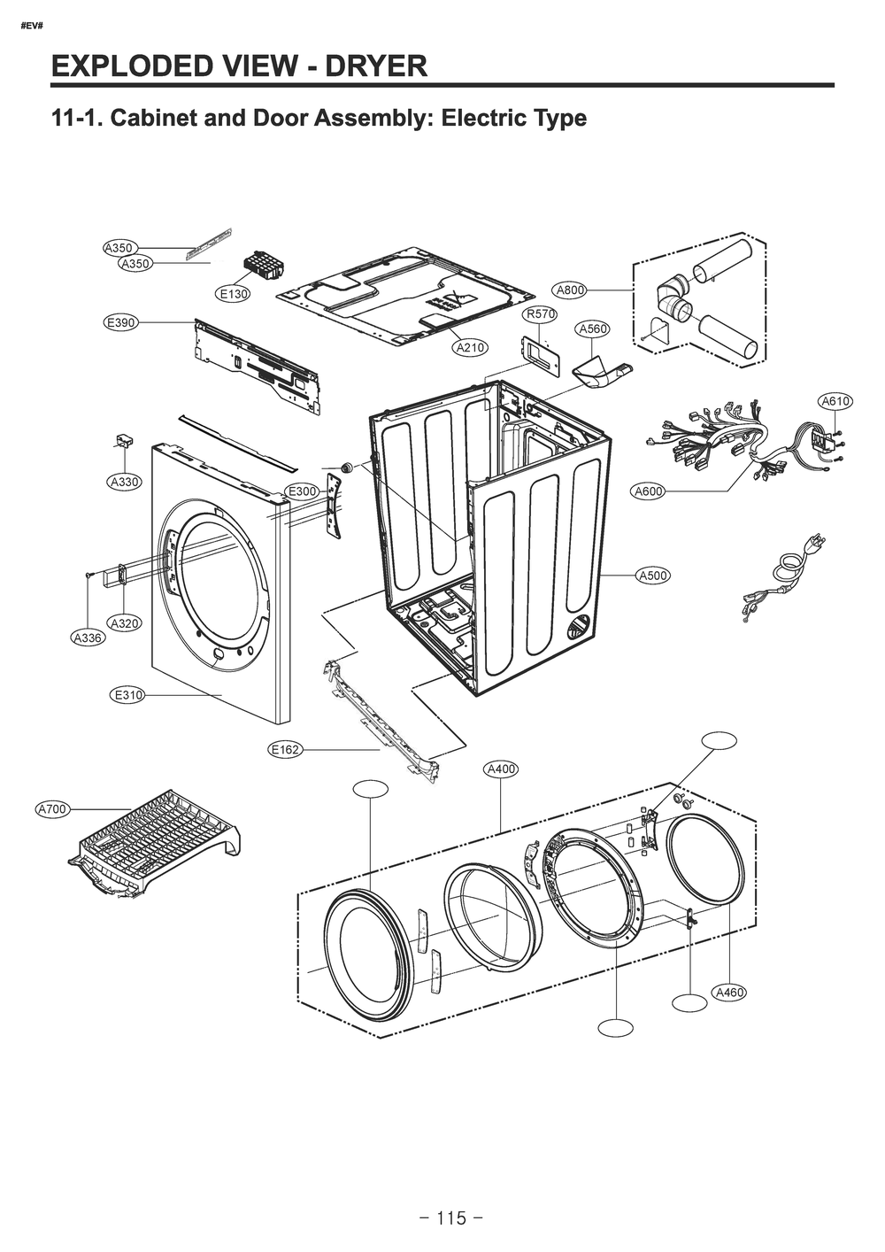 Diagram 2 Diagram and Parts List for WKE100HVA ASSEEUS LG Washer