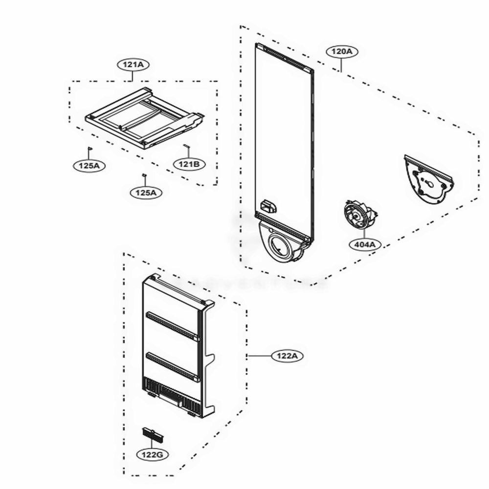 Perform Part Diagram and Parts List for SKSCF1801P ASWCNA0 LG Range