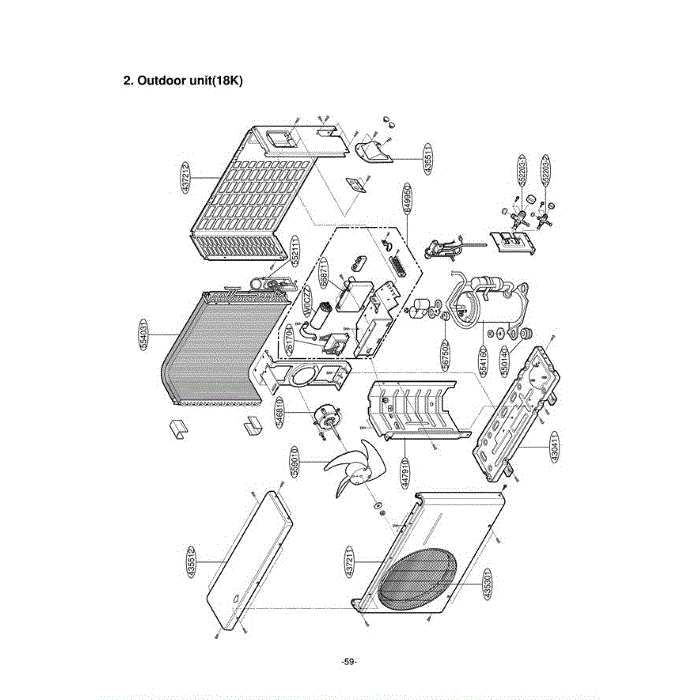 Section 2 Diagram and Parts List for LA180CP AMTAEUS LG Air Conditioner